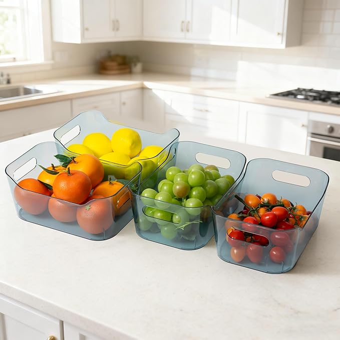 Tiawudi 8 Pack Plastic Storage Bins, Home Edit and Cabinet Organizers - Image 3