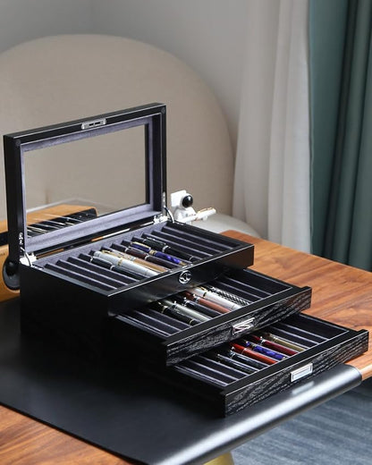 wood pen display case 36 slot Fountain pen Box storage Organizer - Image 6