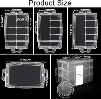 Guyuyii 3-Tier Stackable Bead Organizer - Image 2