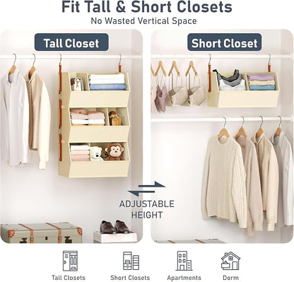 Hanging Closet Organizer Extra Large, Clothes Hanging Shelves - Image 8
