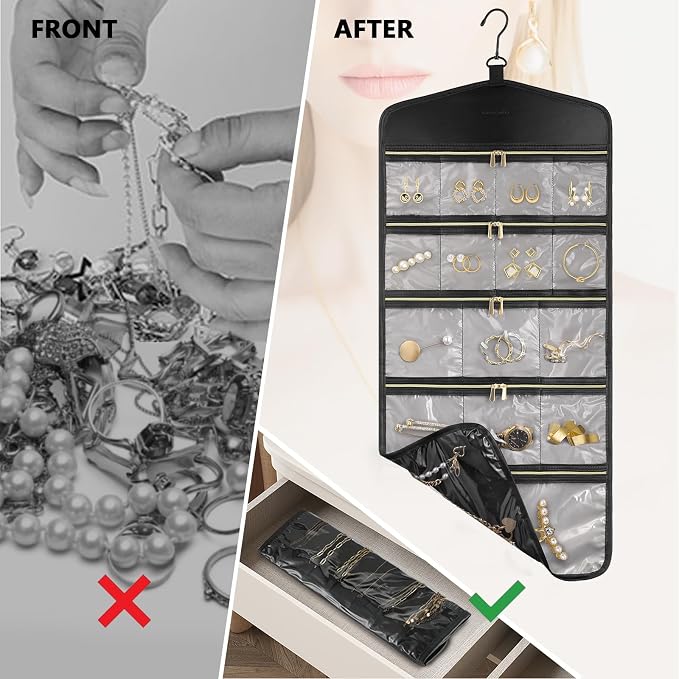 CHICECO Travel Jewelry Holder Organizer, Hanging Jewelry Organizer Storage - Image 4