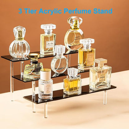 3 Tier Perfume Organizer Stand, Cologne Shelf Dessert Display - Image 2