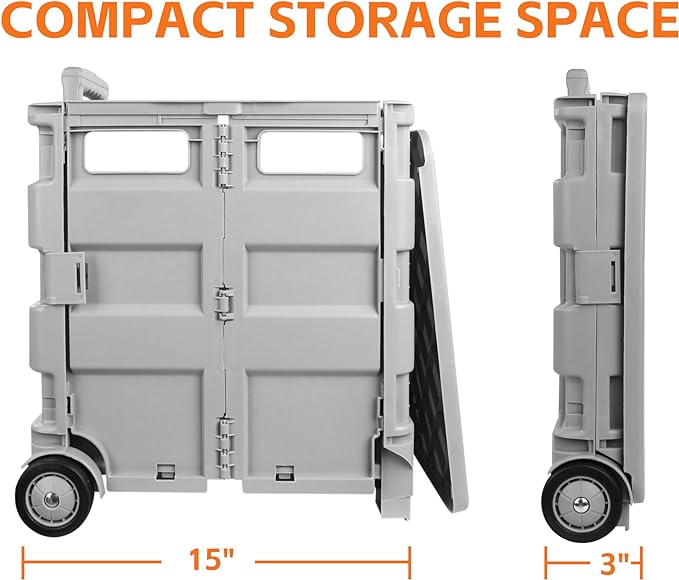 MaxWorks Collapsible Rolling Utility Cart - Image 4