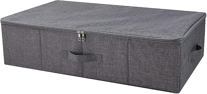 Folding Fabric Rigid Under Bed Closet Storage Bins by iwillCREATEPRO
