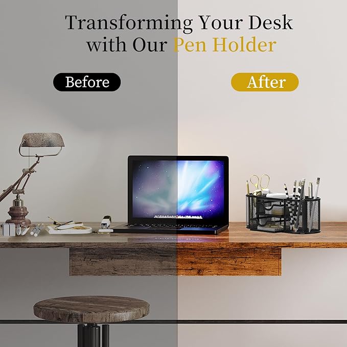 SUPEASY Mesh Desk Organizer, Desk Organizers and Accessories, Pen Holder - Image 7