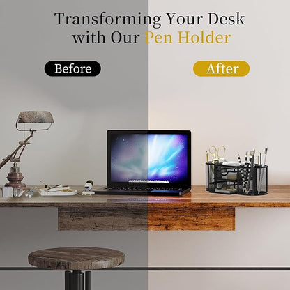 SUPEASY Mesh Desk Organizer, Desk Organizers and Accessories, Pen Holder - Image 7