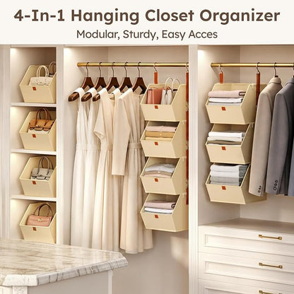 Homsorout Hanging Closet Organizer 4 Tier - Image 4