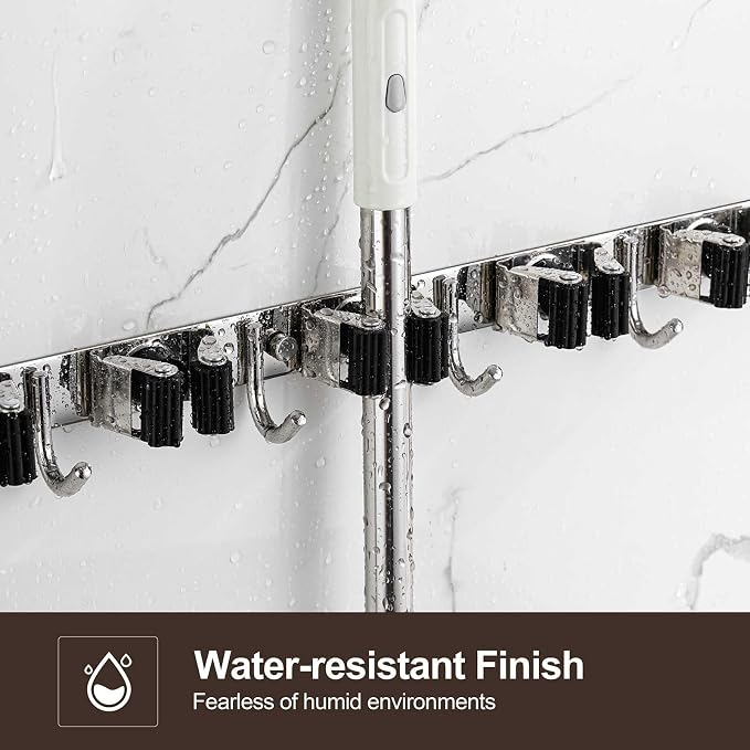Broom Holder Wall Mount, Stainless Steel Broom Hanger Wall Mount, Heavy Duty - Image 3