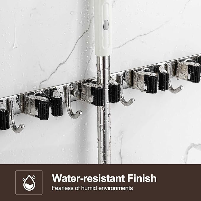 Broom Holder Wall Mount, Stainless Steel Broom Hanger Wall Mount, Heavy Duty - Image 3