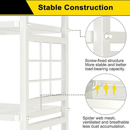 GIOTORENT 6-Wire Standing Storage Shelves, Metal Shelving Unit Pantry Rack - Image 5