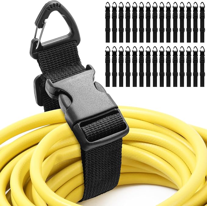 30 Pack 17 Inch Adjustable Extension Cord Holder Organizer by Wowangce