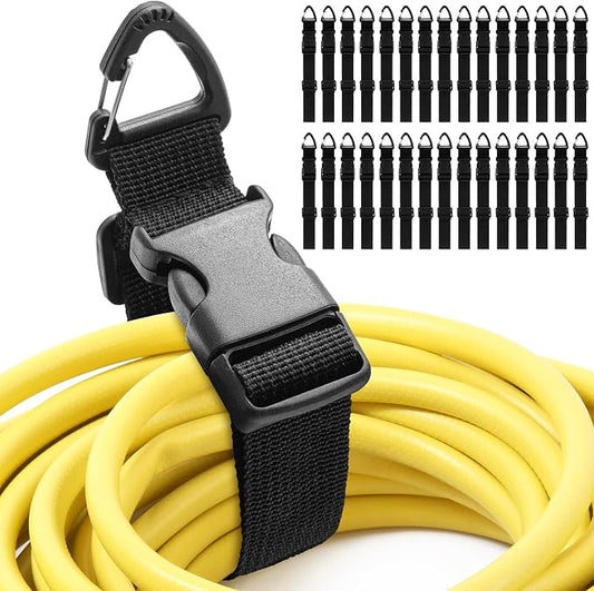 30 Pack 17 Inch Adjustable Extension Cord Holder Organizer by Wowangce