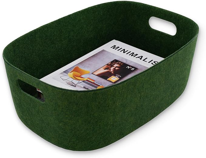 Welaxy Large Storage Basket Felt Open Desk Organize bin Shelf baskets by Welaxy