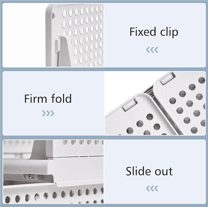 VECELO 4 Pack Plastic Closet Shelf Organizer, Stackable Sweater Storage Closet - Image 3