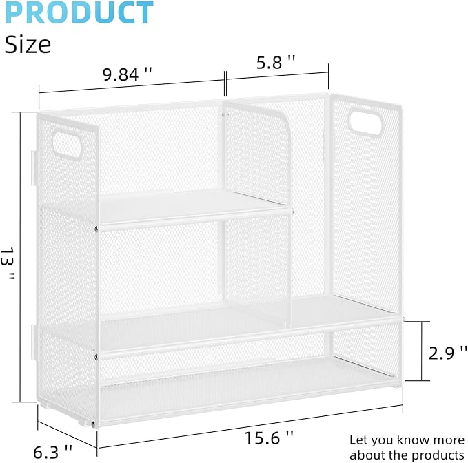 Marbrasse 3-Tier Desk Shelf Organizer - Image 3