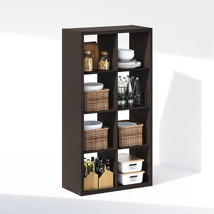 Furinno Cubic Extra Thick 8-Cube Closet Organizers and Storage, Dark Oak | 14.6 - Image 5