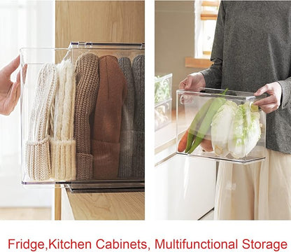Abiudeng Refrigerator Organizer Bins, Refrigerator Storage Bins Drawers - Image 4