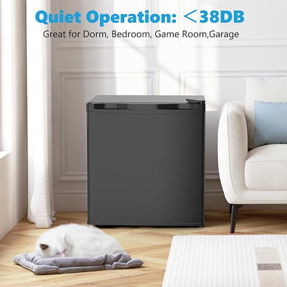 1.6 Cu.ft Mini Fridge with Freezer, Compact Refrigerator, Single Reversible Door - Image 2