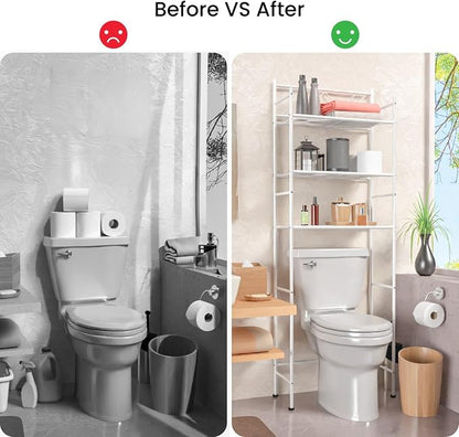 Home Zone Living Over-the-Toilet Bathroom Storage Cabinet Organizer | - Image 7