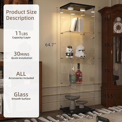 Beauty4U Glass Display Cabinet - Image 4