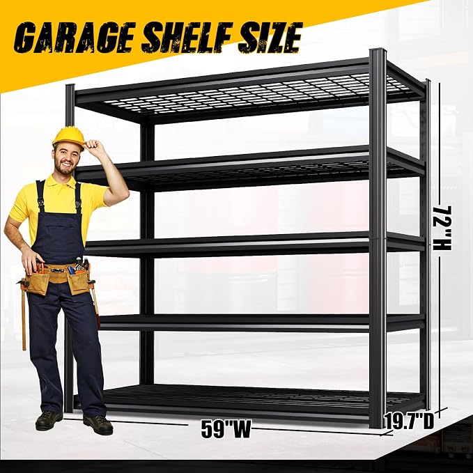 4-Pack Heavy Duty Garage Shelving - Image 2