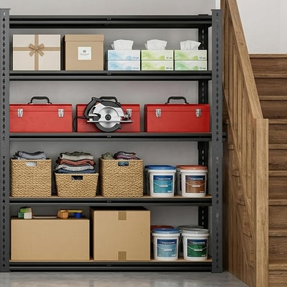 5 Tier Garage Shelving, Adjustable Heavy Duty Garage Shelves | 72 "H Metal - Image 2