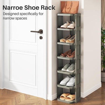 Kitstorack 5-Tier Vertical Plastic Shoe Rack, Freestanding Stackable Shoe - Image 8