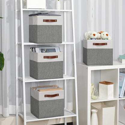 Temary Cube Storage Bins 4 Pack Storage Cubes 11ﾗ11 Fabric Storage Bins - Image 5