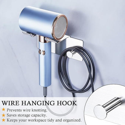 Hair Dryer Holder Wall Mount, Blow Dryer Holder - Image 5