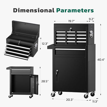 Greenvelly Tool Chest, 5-Drawer Rolling Tool Chest - Image 3
