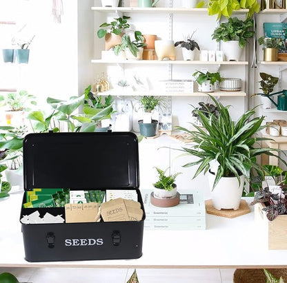 Seed Storage Box Metal Seed Container Seed Packet Storage Organizer, Seed - Image 5