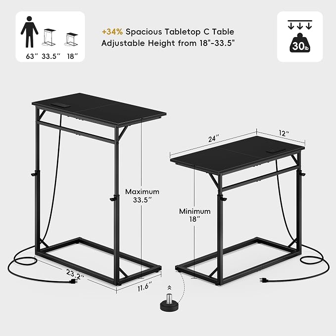 Vagusicc C Shaped End Table - Image 3