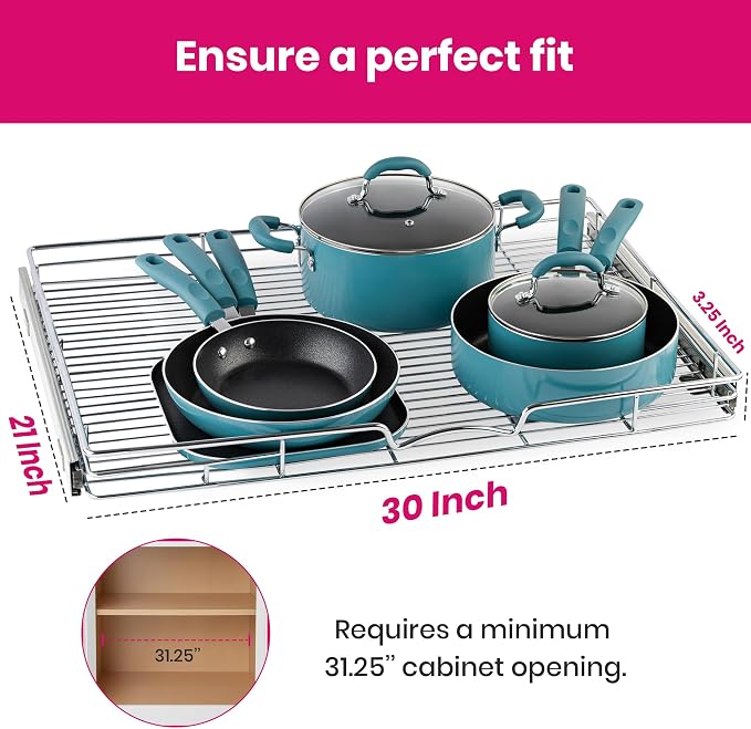 HOLDN’ STORAGE Pull Out Cabinet Organizer, Heavy Duty Caddy w/Lifetime Limited - Image 3