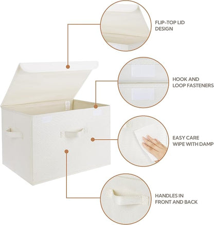 GRANNY SAYS Storage Boxes with Lids, Large Storage Bins with Lids, Decorative - Image 4