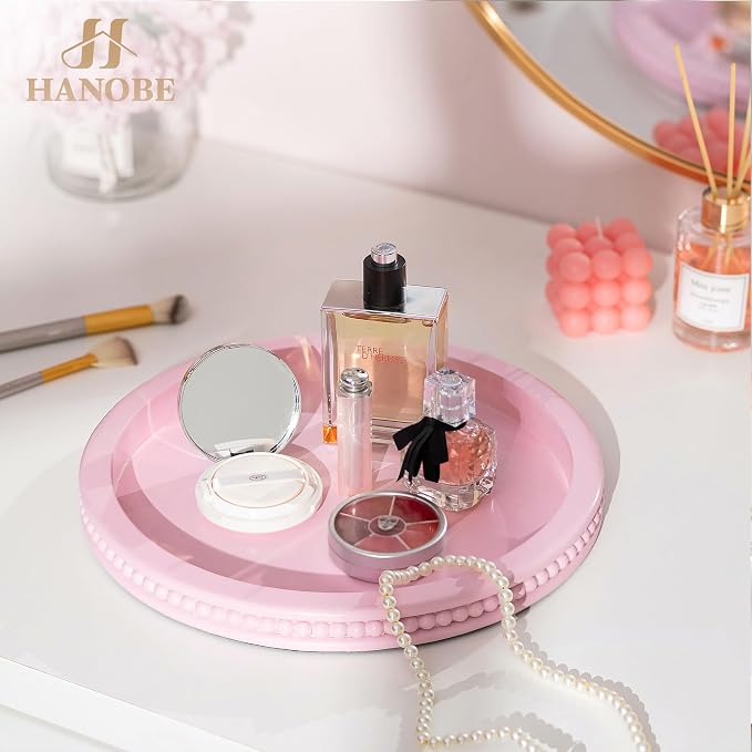 Hanobe Pink Round Decorative Tray - Image 5