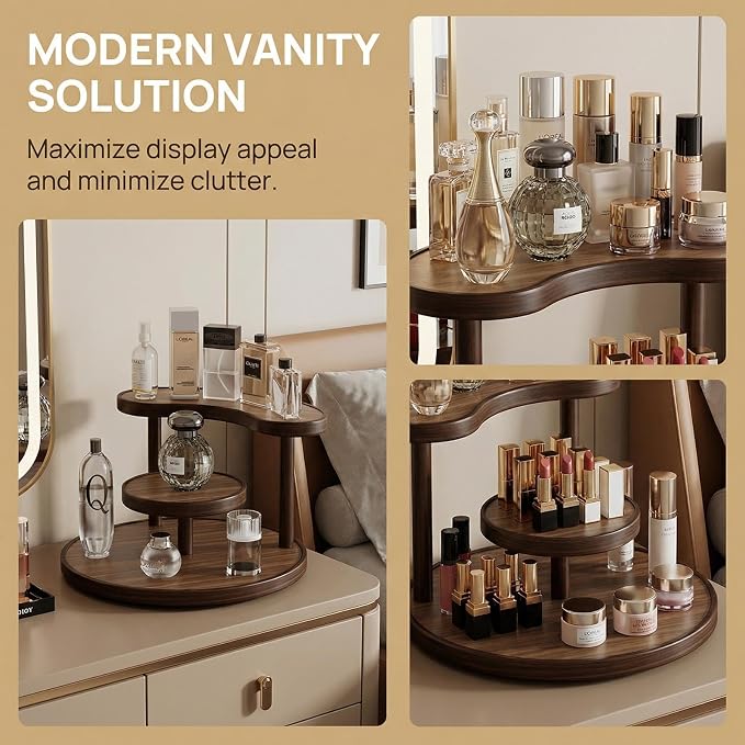 GDQ Wooden Display Organizer Stand, Perfume Organizer, Tea Set, Open Design - Image 7