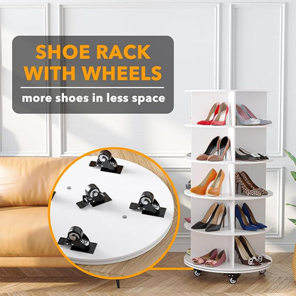 SpaceAid Spinning Shoe Rack - Image 2
