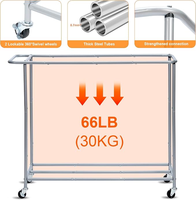 Heybly Laundry Basket, 3 x 18.5 Gal Laundry Separator Hamper - Image 5