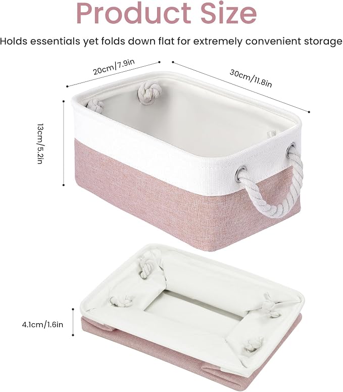 11.8x7.9x5.2 Inch Fabric Small Storage Bins - Image 4