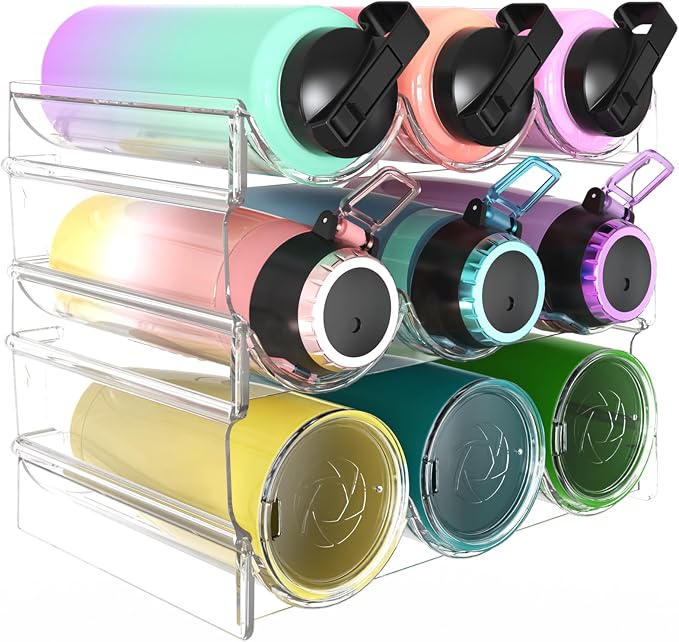 Wine Rack for Inside Cabinet, Wine Bottle Holder Clear Wine Storage Shelf by Benaep