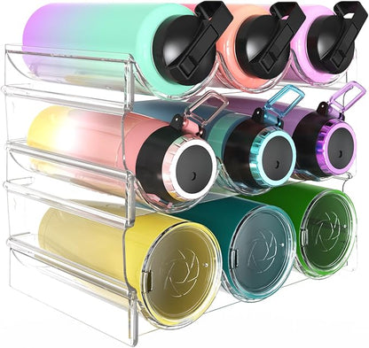 Wine Rack for Inside Cabinet, Wine Bottle Holder Clear Wine Storage Shelf by Benaep