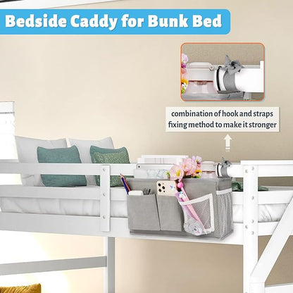 Loghot Bedside Caddy/Bedside Storage Bag Hanging Organizer - Image 3