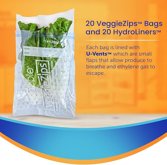 Bluapple VeggieZips Premium Produce Storage System - Image 4