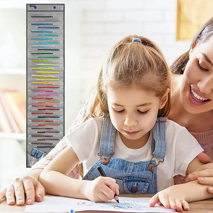 Hanging Pencil Holder Classroom Pencil Parking Pocket Chart Numbered Pencil - Image 5