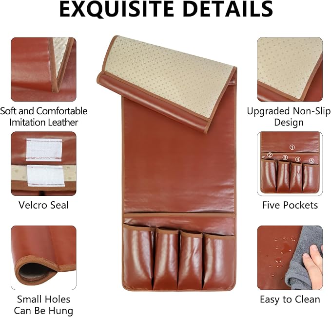 Non-slip Couch Organizer Armchair Caddy, Artificial Leather TV Remote Control - Image 5