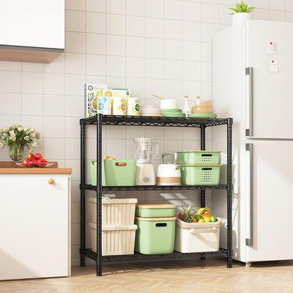 Storage Shelves, 3-Tier Adjustable Metal Industrial Utility Shelf Rack - Image 2