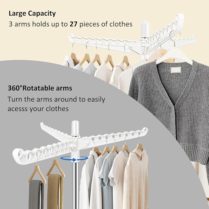 SUYU Clothes Drying Rack, Foldable Drying Rack Clothing, Laundry Drying Rack - Image 3