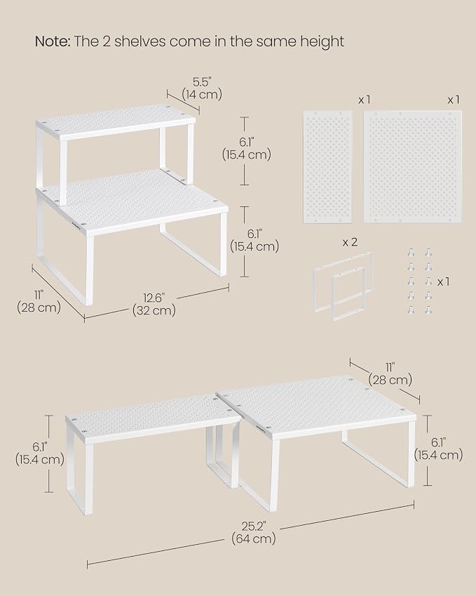 SONGMICS Spice Racks, Countertop Organizers, Shelf Risers, Expandable - Image 6