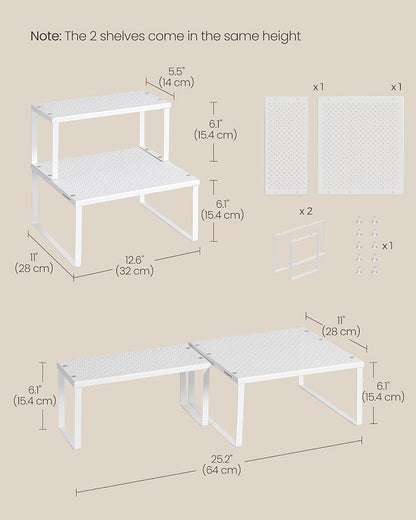 SONGMICS Spice Racks, Countertop Organizers, Shelf Risers, Expandable - Image 6