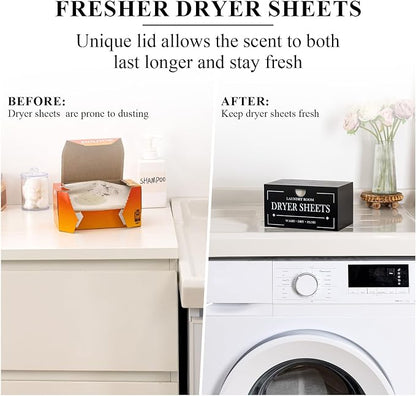 HouseJoy Dryer Sheet Holder-Black Dryer Sheet Container - Image 3